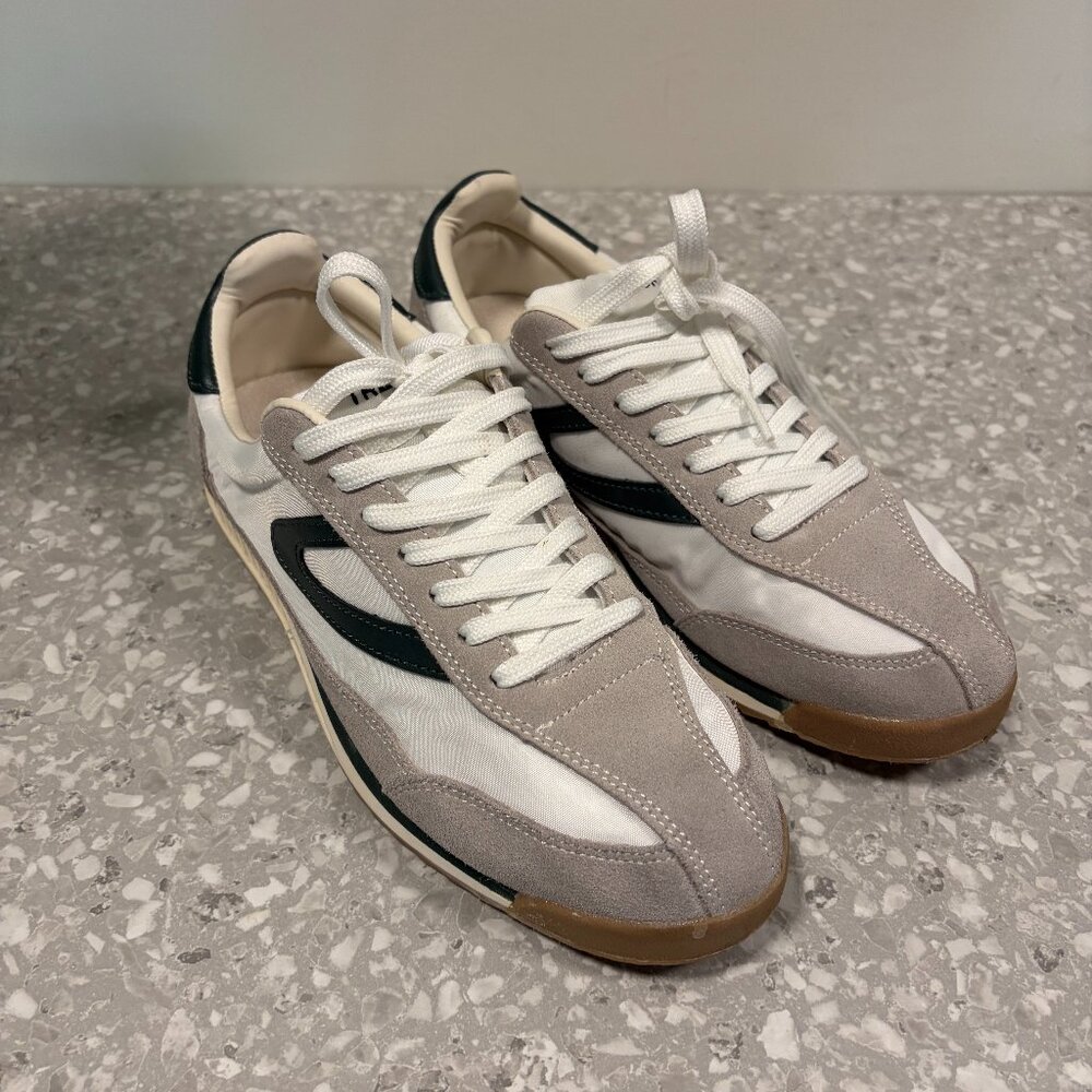 Tretorn Women’s Rawlins Low Top Sneakers, White Gray Green, Size 9